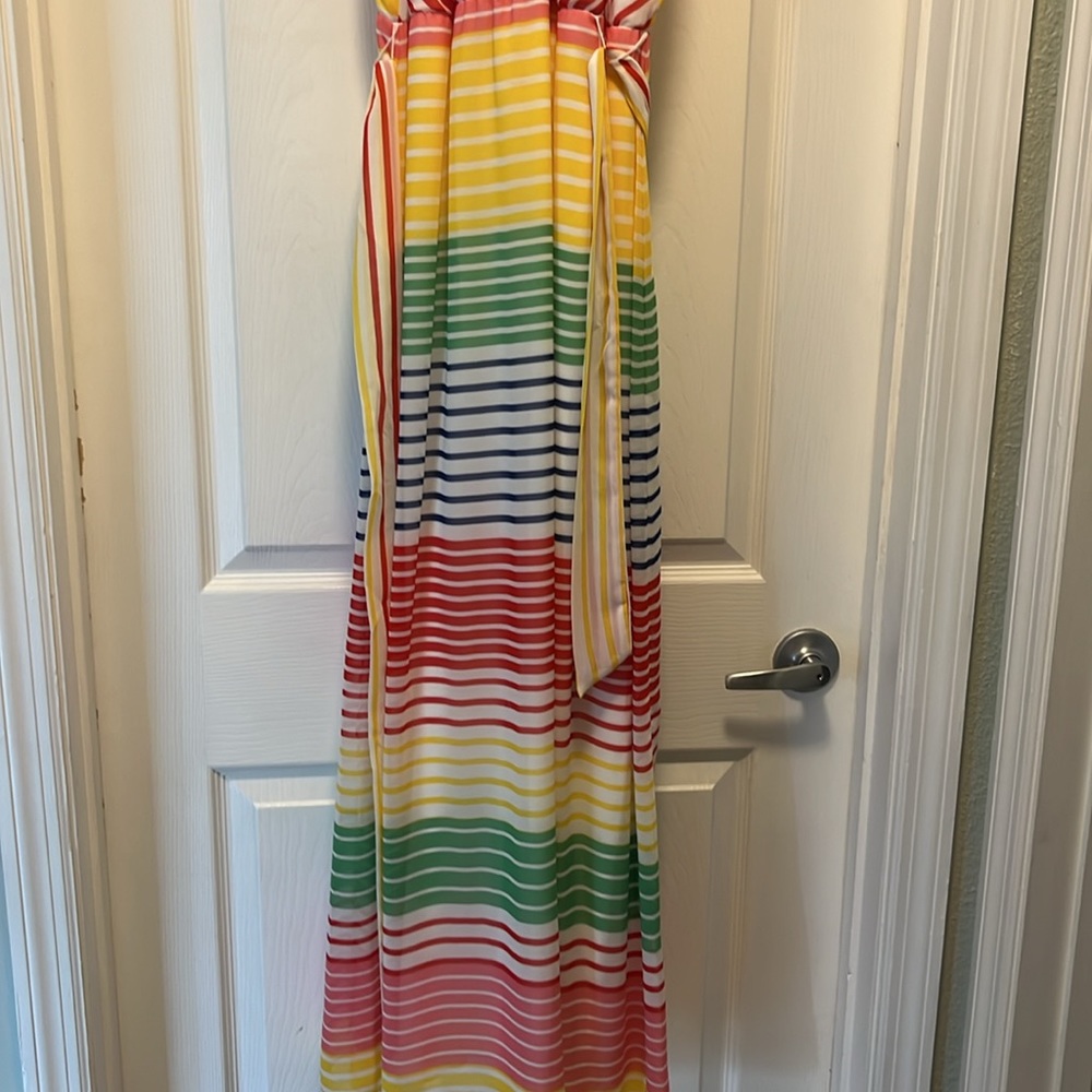 Julia Jordan Stripe Halter Neck Maxi Dress size 2 - Picture 8 of 8